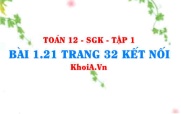 Bài 1.21 trang 32 Toán 12 tập 1 Kết nối tri thức